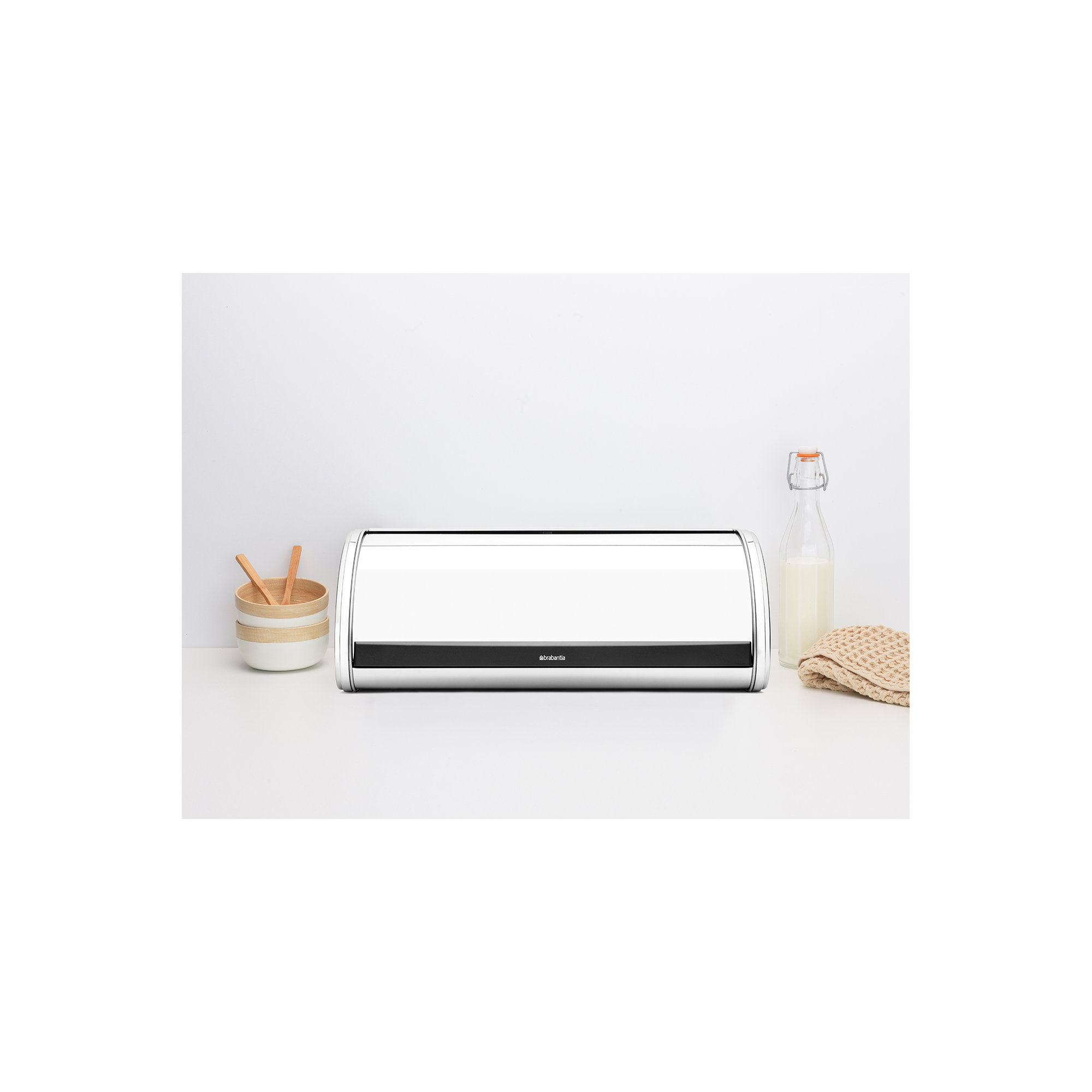 Brabantia Roll Top Bread Box, Brilliant Steel