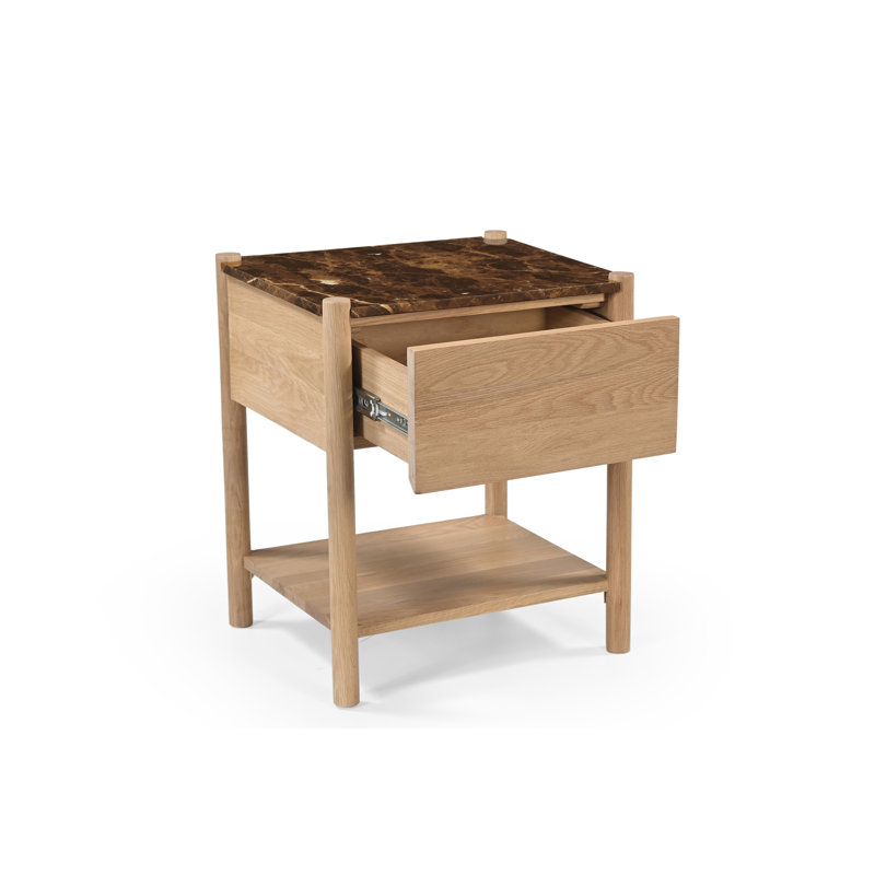 Elio 1 - Drawer Solid Wood Nightstand