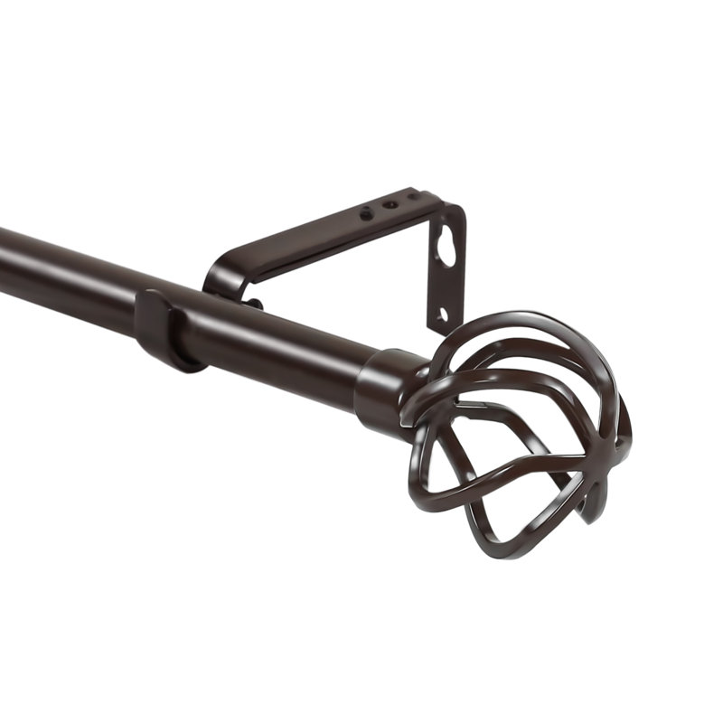 Tringle à rideaux simple Harkarunjot, l 84 po à 120 po, Bronze