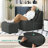 104.92" L-Shaped Corduroy Compression Sectional Sofa Set with Compression Lounge Chair & Ottoman-2042833427