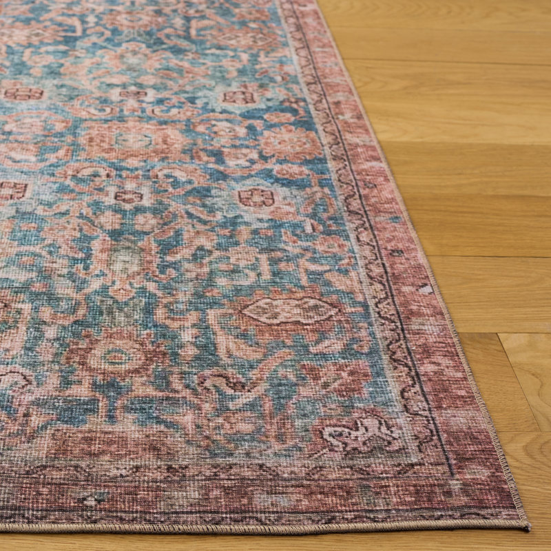 Vintage Heriz 600 Performance Machine Washable Oriental; Vintage Look Indoor Rug, Runner 2'6" x 8'