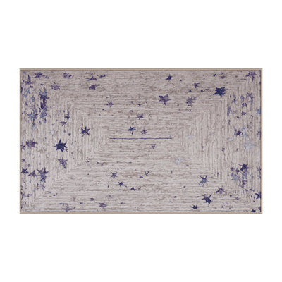 Tapis beige lavable à la machine