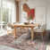 Washable Area Rug Rust Red Soft Accent Rugs Vintage Inspired Distressed Low Pile Carpet for Living Room Dining Room Bedroom Den