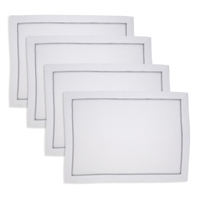 Embroidered Line Design Placemat (Set of 4)