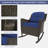 5 Pieces PE Wicker Outdoor Conversation Set With Rock chairs, Side Table & Ottomans for Backyard, Porch, Deck & Balcony-328699046