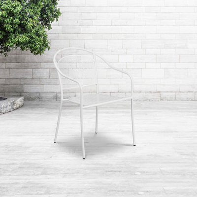Chanea Curved Back Steel Patio Arm Chair