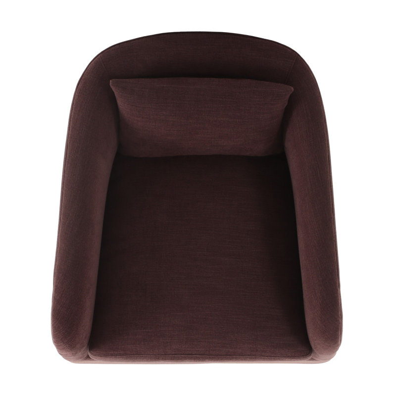 Topanga Swivel Armchair, Laughlin Plum Polyester Blend