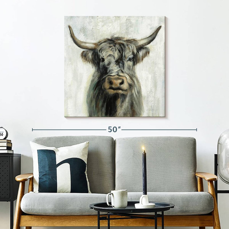 Crowle Highland Cow Portrait, H 30 po x l 30 po