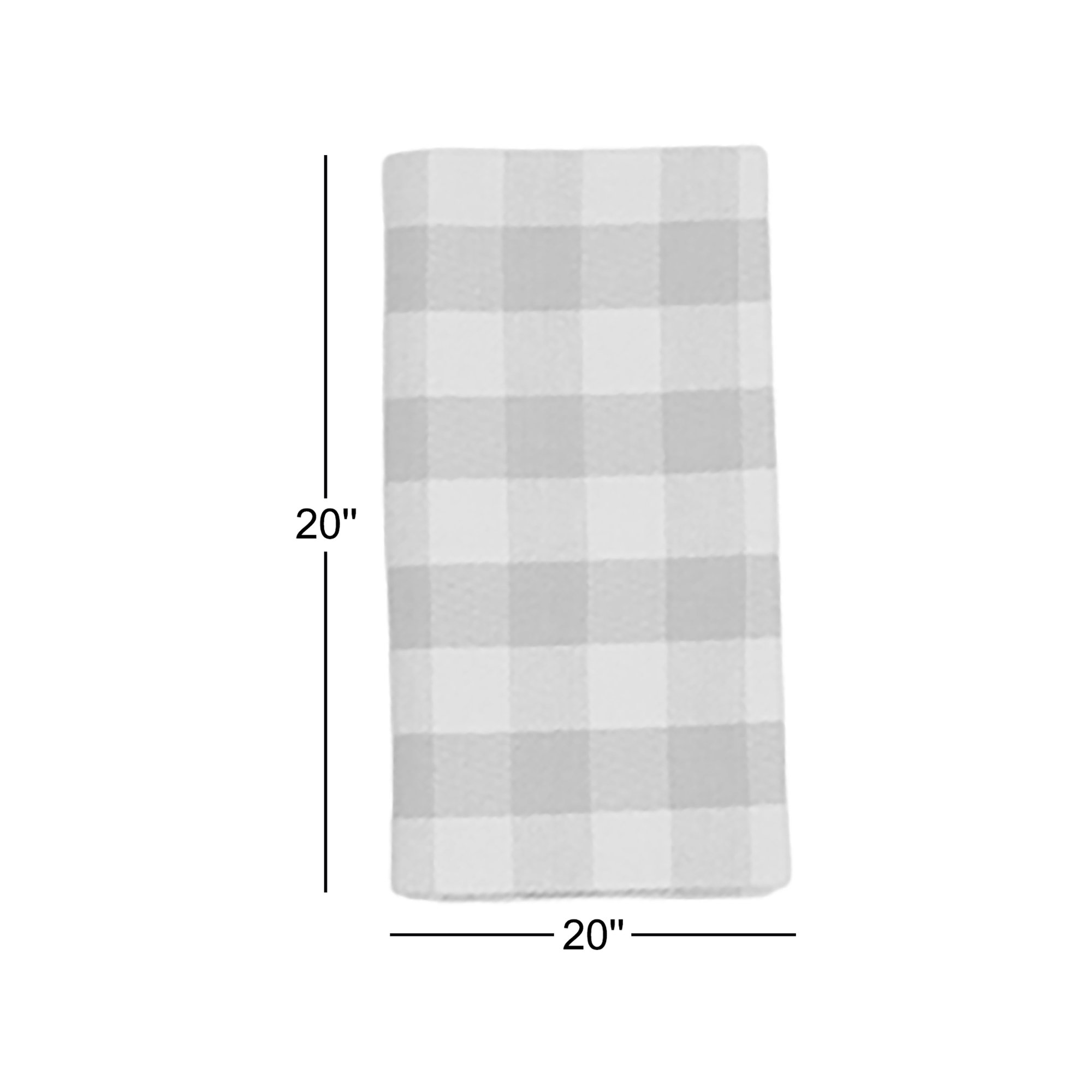 Essential Gingham Dinner Napkins, Ivory/Flax