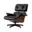 Chaise longue pivotante en cuir Mid-Century avec repose-pieds, coque en bois double face et base en aluminium-835085415