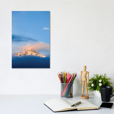 USA, Idaho, Sawtooth Range. Sunlit Mountain And Clouds. by Jaynes Gallery - Wrapped Canvas Gallery-Wrapped Canvas Giclée
