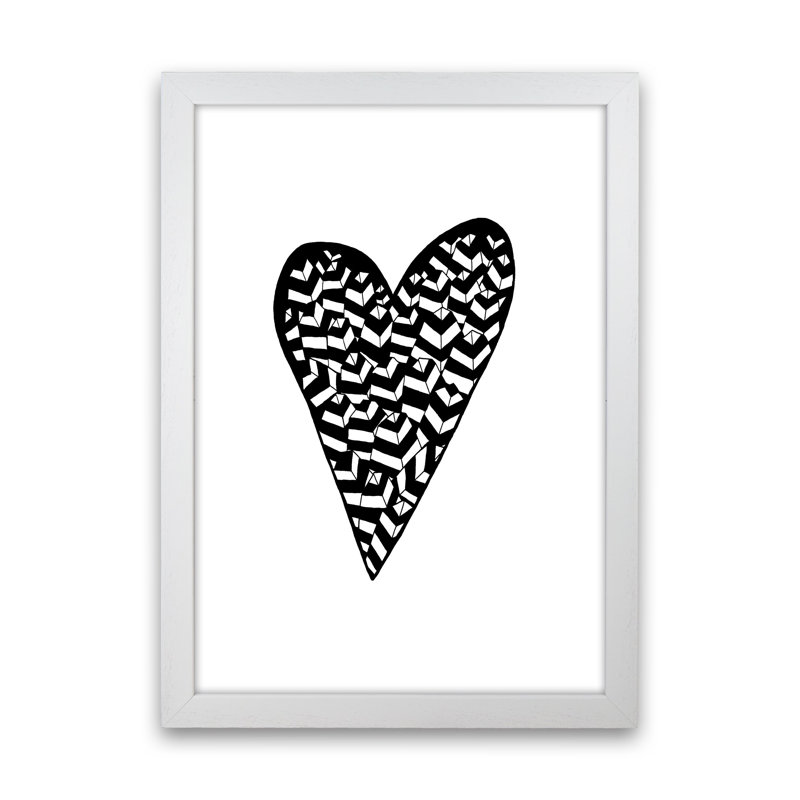 Leaf Heart by Carissa Tanton - Print, 46cm H x 34cm W x 3cm D, White Framed