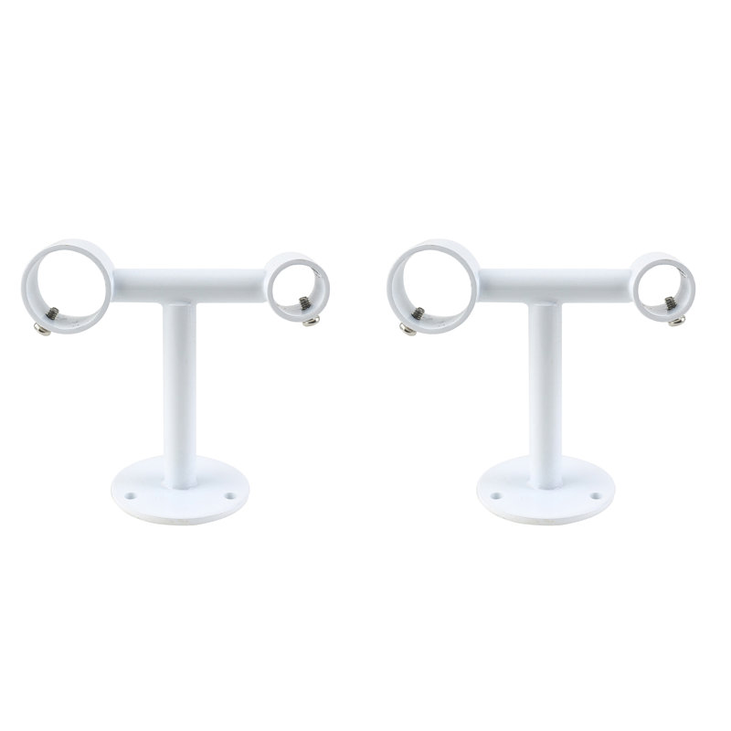 Support de rideau Petry, Blanc lustré, H 3,625 po x l 2 po x P 2 po