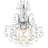 3 Light Mini Chandelier, 12-Inch, Chrome Finish – Elegant Glam Fixture for Bedroom, Entryway, Hallway, or Small Spaces