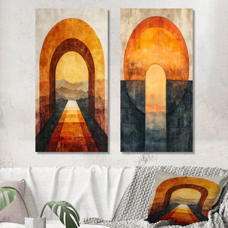 Ensemble de 2 impressions murales Modern Modern, 40" H x 40" W