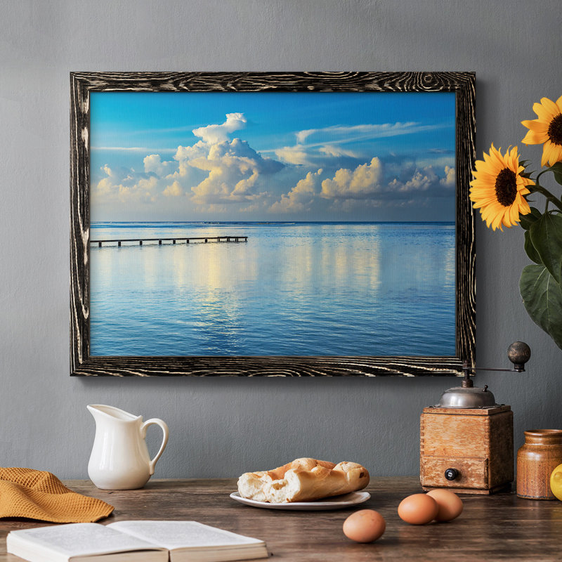 Sunrise Dock, reproduction d'art sur toile, Noir, H 28 po x l 42 po x P 1,5 po