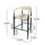 Cuir beige brun 2 - Style moderne, structure en fer 42
