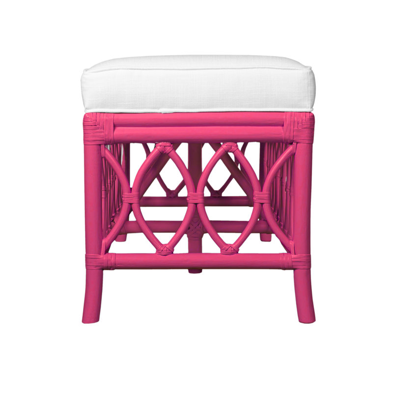 Lillian Upholstered Bench, Hot Pink