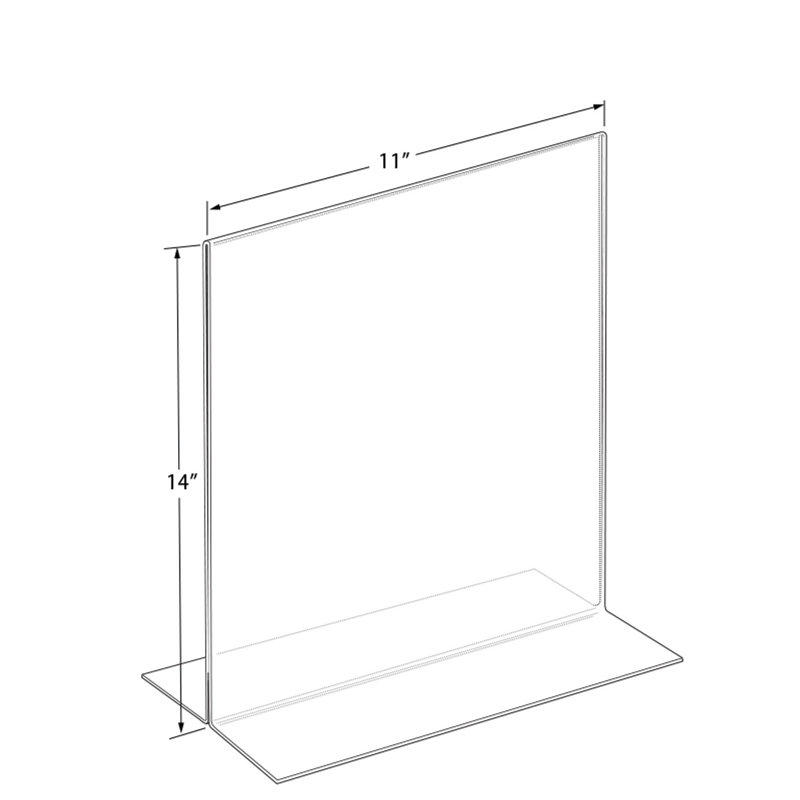 Clear Acrylic Vertical Desktop Sign Holder 11" x 14"