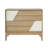 Lioressa Modern Japandi 2-Drawer Angled Patchwork  Nightstand with Two-Tone Geometric Design, Solid Tapered Legs for Bedroom & Living Room-129146374-129146378