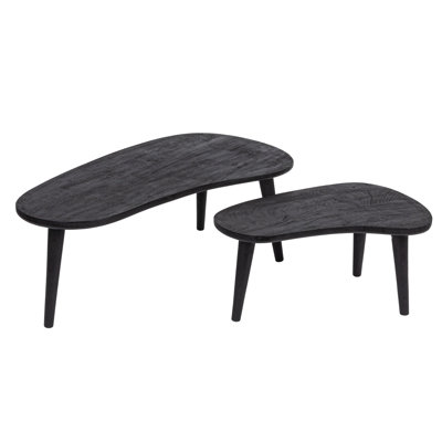 Tables gigognes modernes en bois de manguier