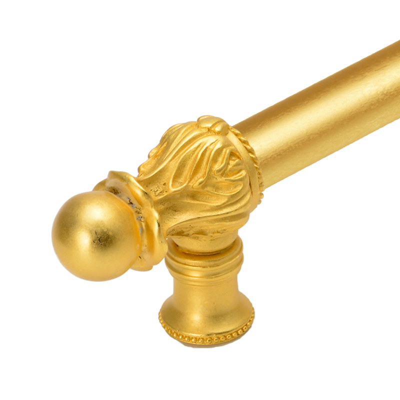 Acanthe avec 5/8 po de longueur lisse de style roman avec entretoise centrale, Doré, 22"
