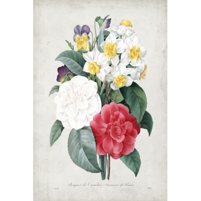 Redoute Bouquet III by Pierre Redoute - Wrapped Canvas Painting