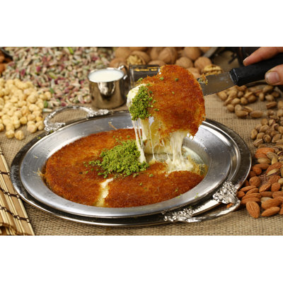 Turkish Dessert Kunefe - Wrapped Canvas Print