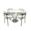 Ensemble de 4 chaises de salle à manger blanches de style moderne Mid-Century-2016683220