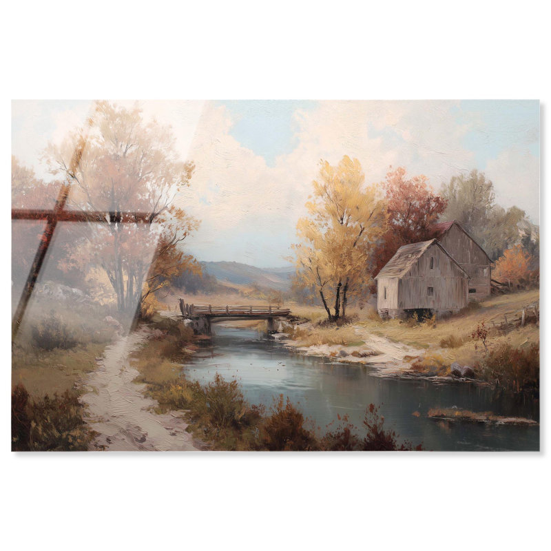 Au-dessus du pont, reproduction d'art rétro par Art Remedy, H 10 po x l 15 po