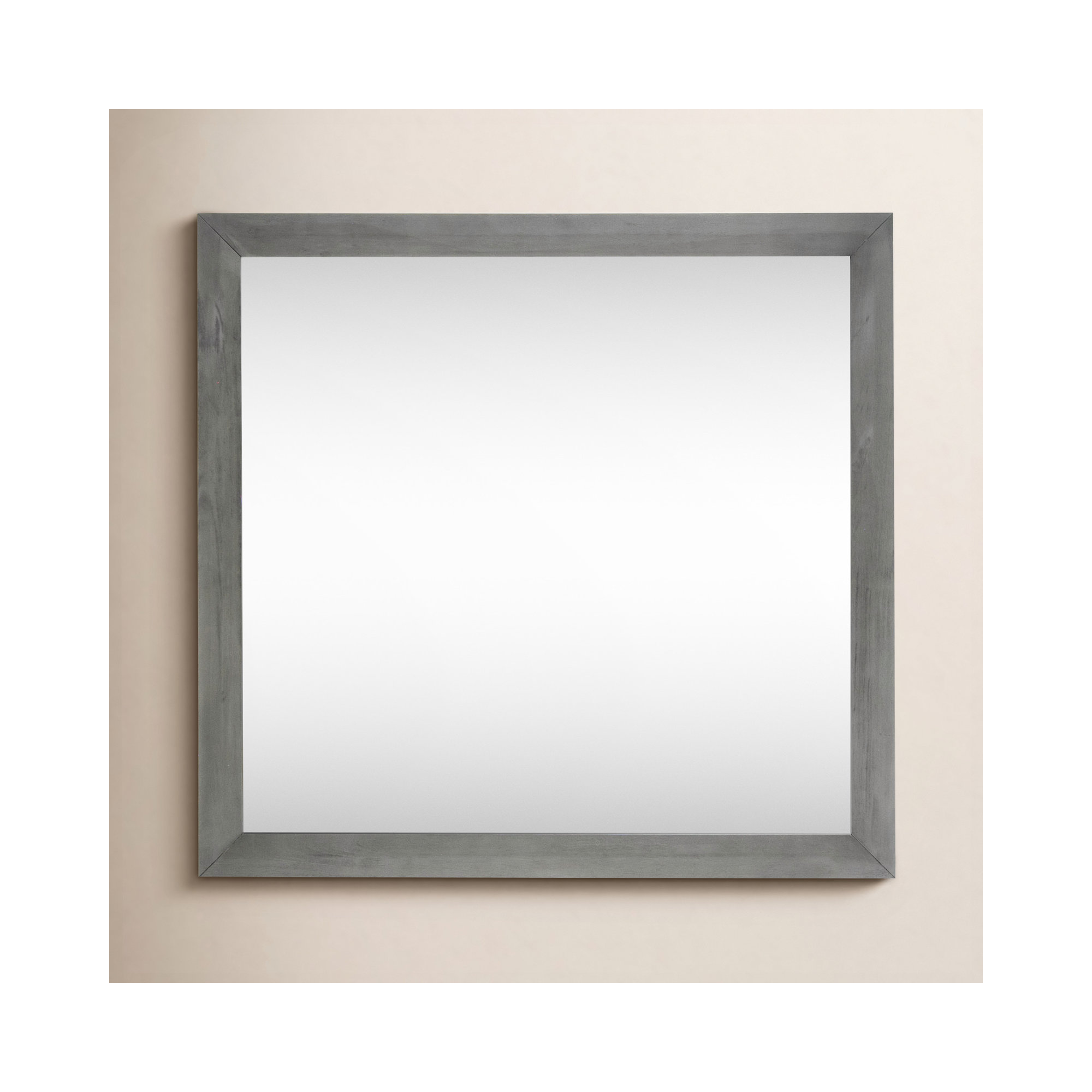 Langley Rectangle Wall Mirror, Gray