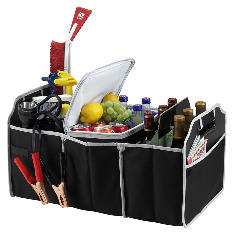 Organisateur de coffre pliable à 3 sections NCAA Nebraska Cornhuskers