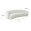 Canapé en velours crème Kendall de 120 pouces Tov Furniture-1981550604