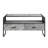 Raziela Concrete Gray & Black Finish TV Stand