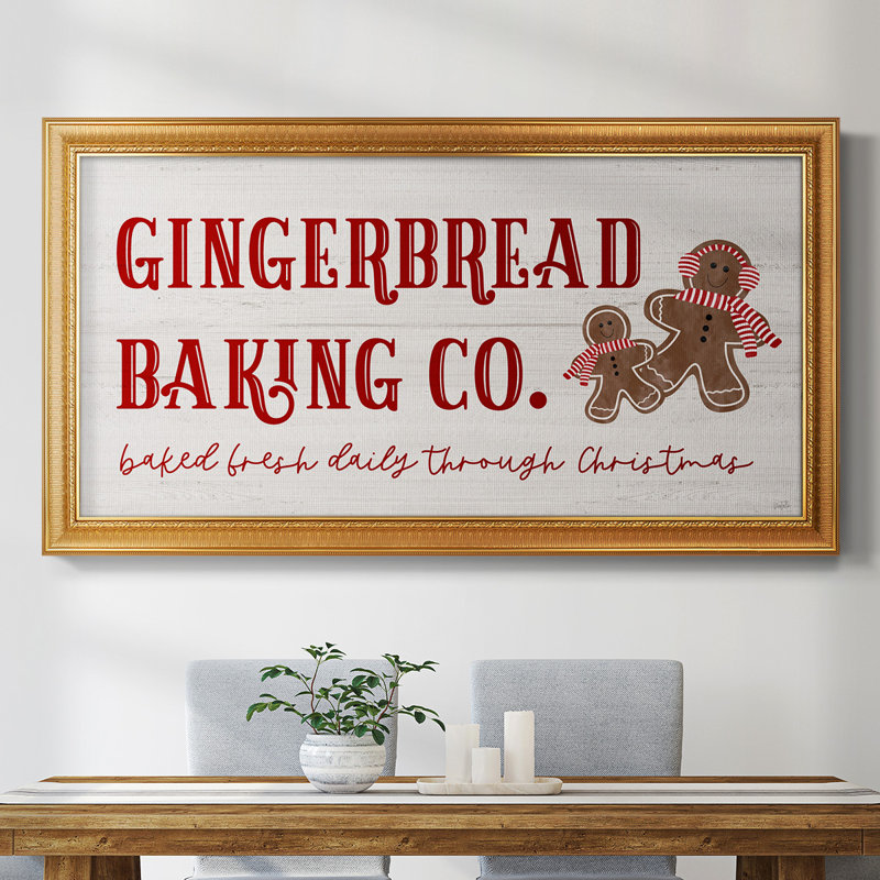 Gingerbread Bake Co. - Reproduction de photo sur toile, H 25 po x l 45 po x P 2,5 po