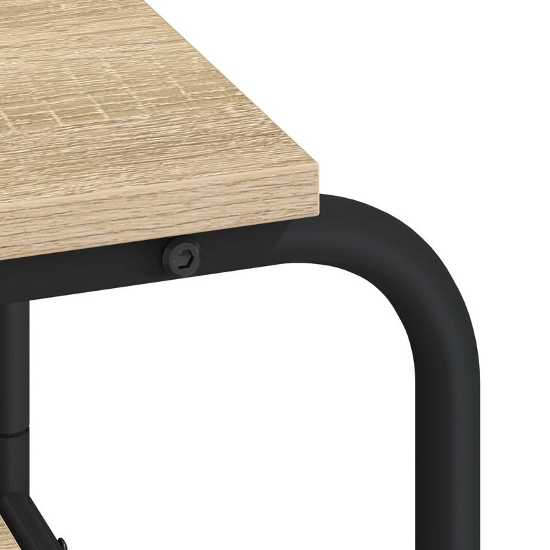 Steel Writing Desk, Sonoma Oak/Black