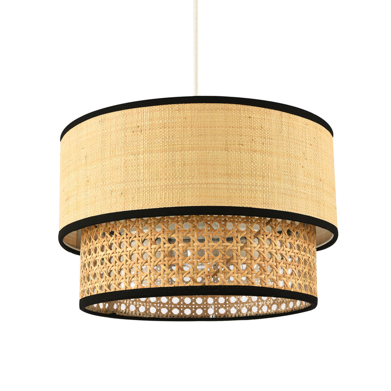 30cm Rattan Drum Pendant Shade
