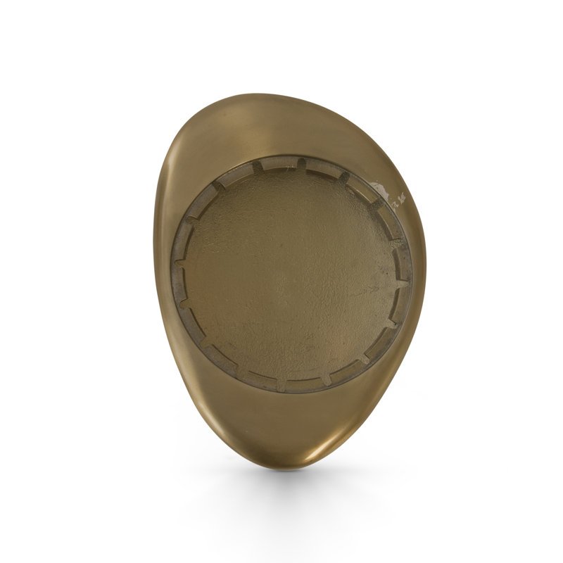 River Stone Wall Décor, Gold, 12" H x 18" W x 2" D