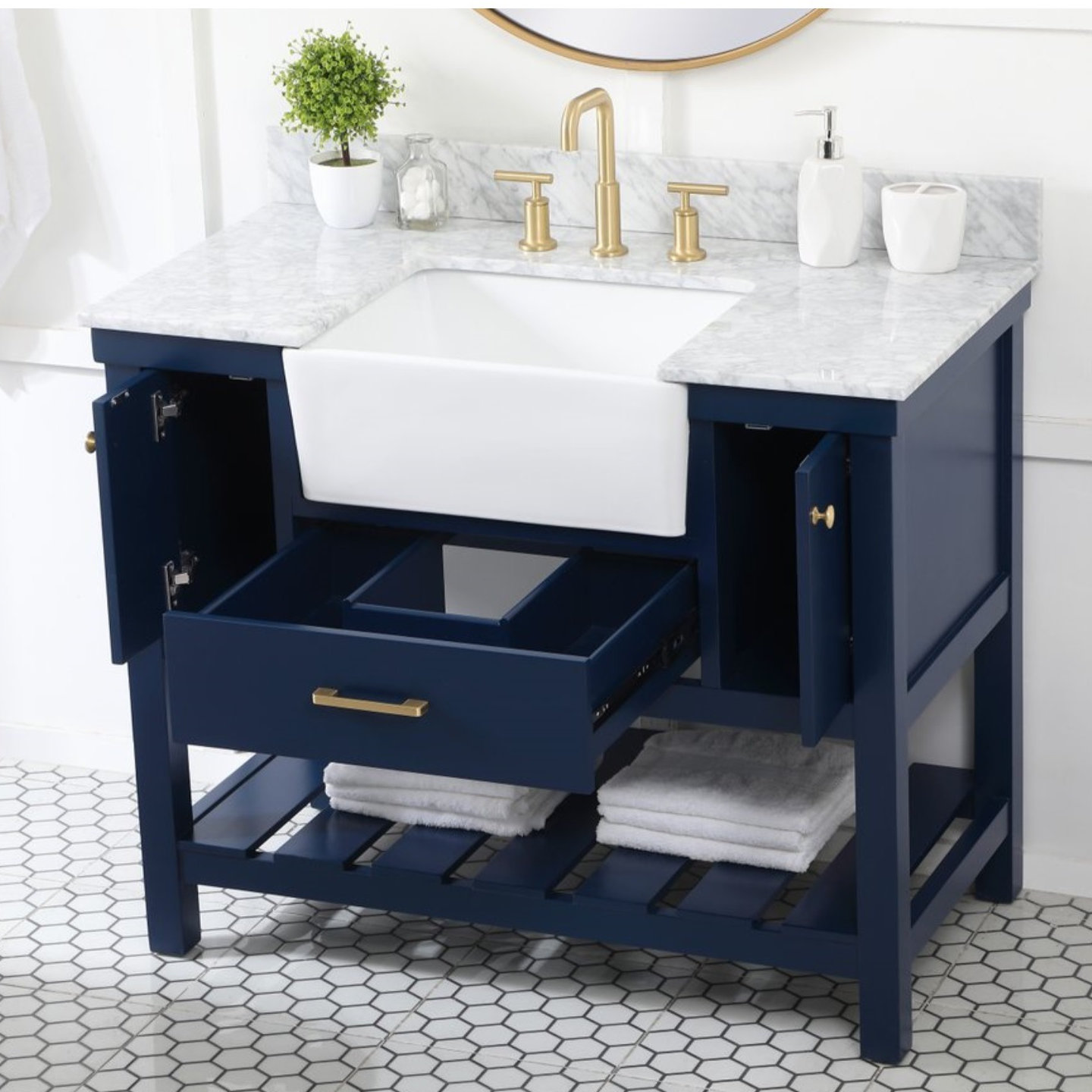 Pelaghia 42'' Single Bathroom Vanity, Blue