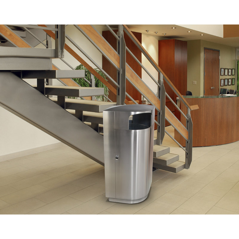 Poubelle en acier inoxydable 40 gallons Leafview