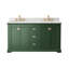 60'' Double Bathroom Vanity with Marble Top-97679085