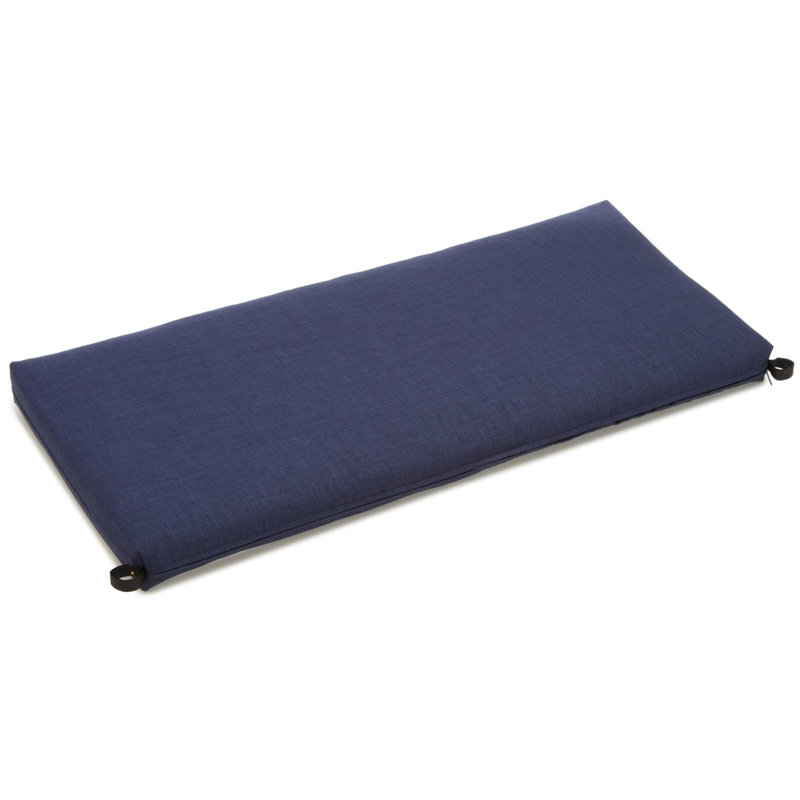 Coussin de siège d'extérieur, H 3 po x l 45 po x P 19 po, Bleu