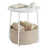 Blanc mat / brun chameau