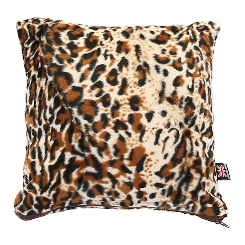 Chattanooga Animal Print Square Cushion, 28cm H x 28cm W x 14cm D