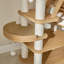 Arbre à chat 76 po en bois moderne pour maisons multi-chats, tour de chat robuste avec poteaux à griffer et plateformes