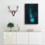 Neon Blue Jellyfish Abstract - Wrapped Canvas-56667450