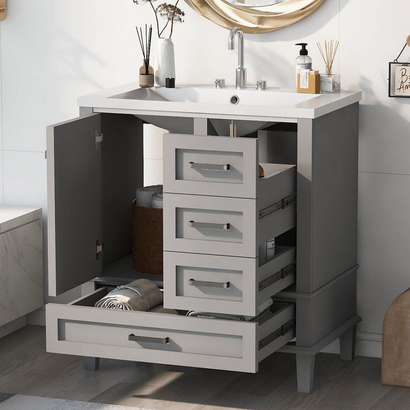 Ensemble de meuble-lavabo autoportant 30 po, Gris