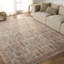 Tapis ardoise / bronze à motif floral Regard-201450594