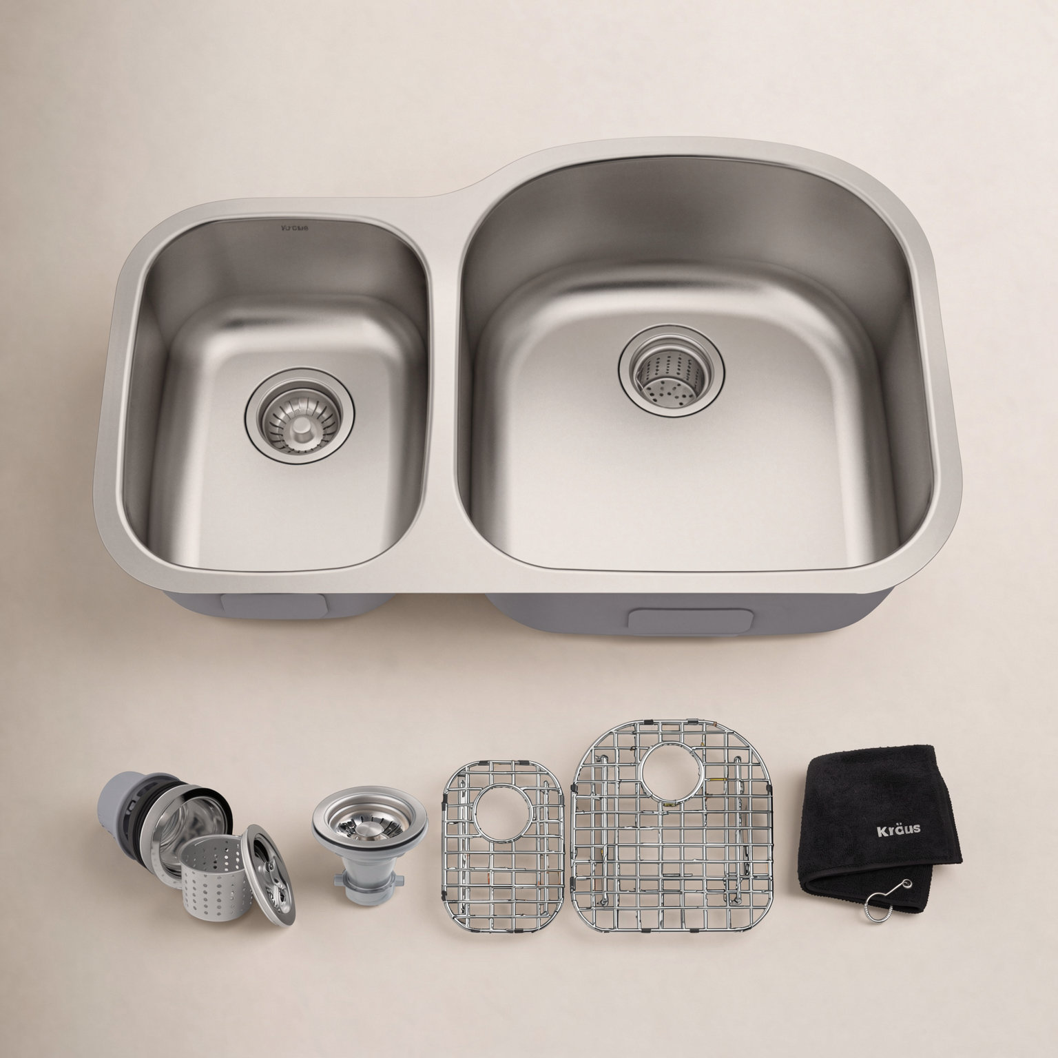 Premier 32" Undermount Double Bowl Sink