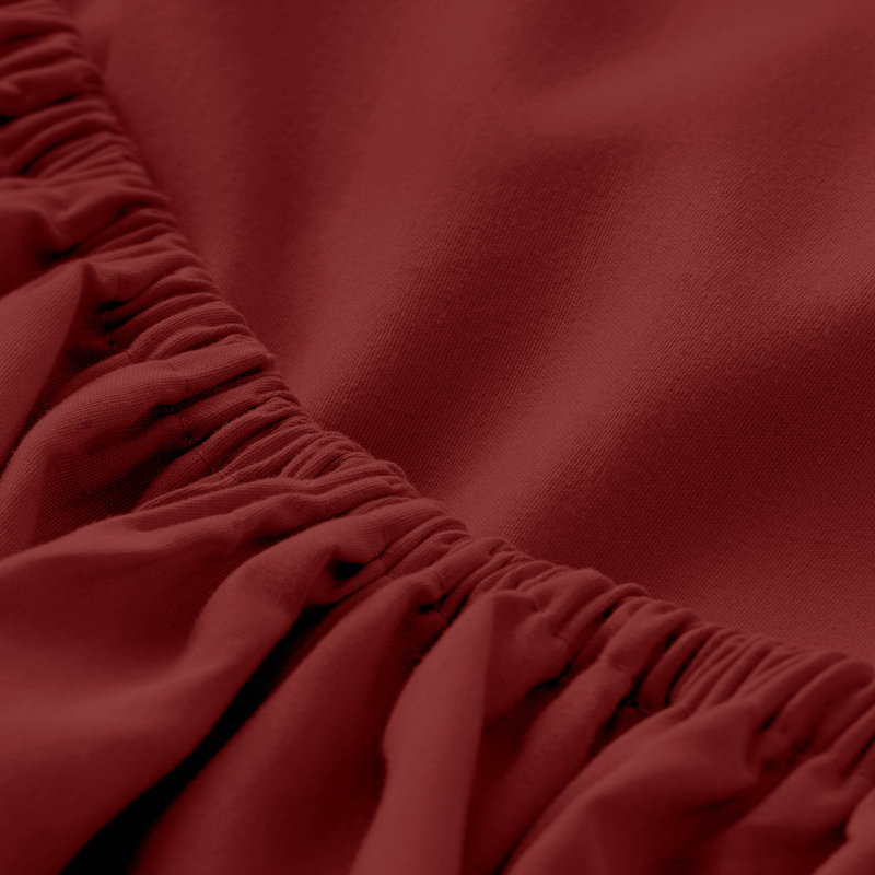Microfiber Fitted Sheet, Twin Fitted Sheet, Rosewood